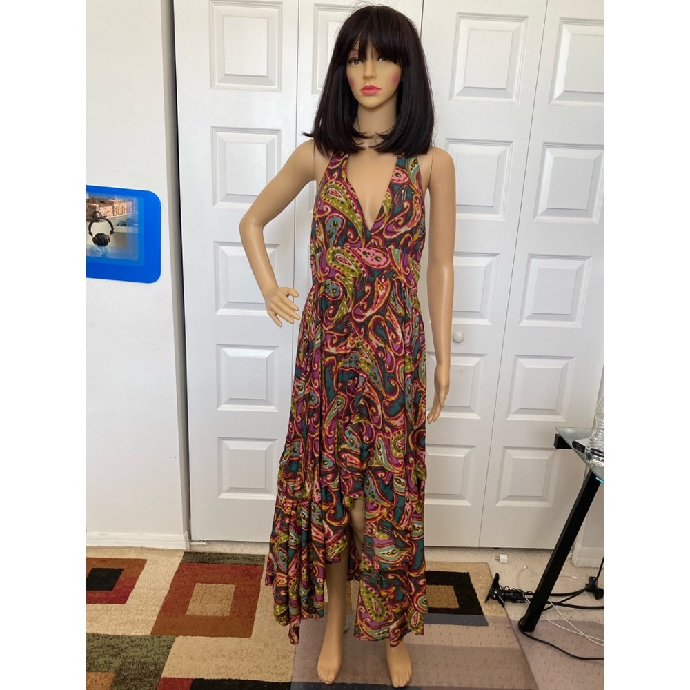 MNG Suit 100% Silk Chiffon Multi-Color Dress